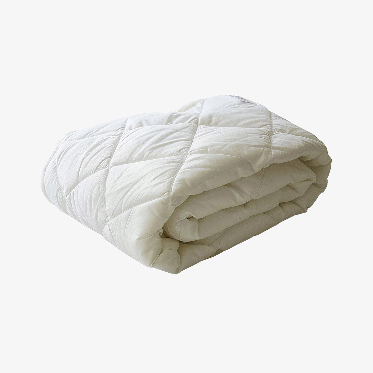 Blue quilted comforter