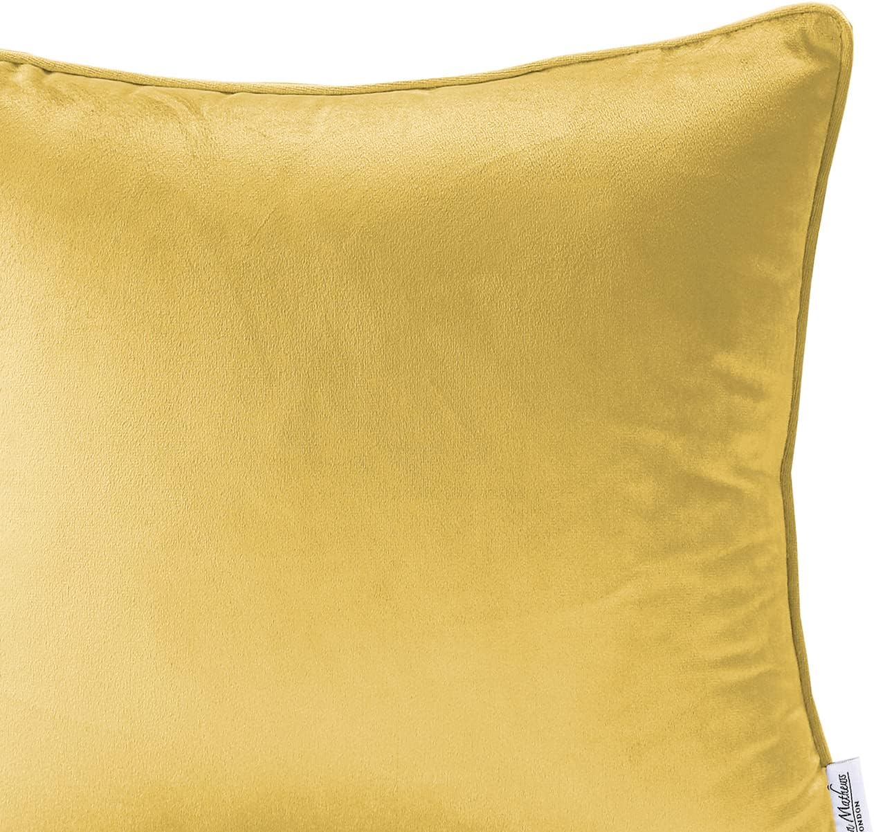 Velvet Cushion Covers 45x45 cm Pack of 2 Ocher