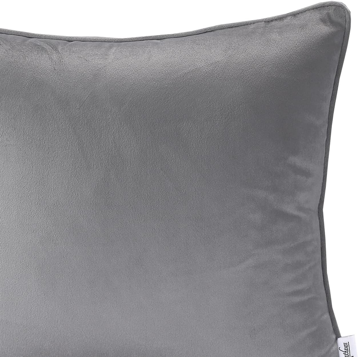 Velvet Cushion Covers 45x45 cm Pack of 2 Charcoal
