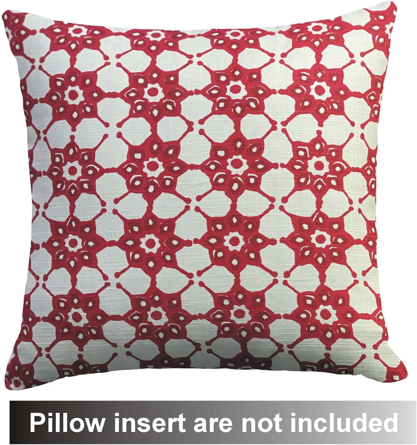Cushion Cover Pack of 4 Geo Red Cushion 100% Cotton