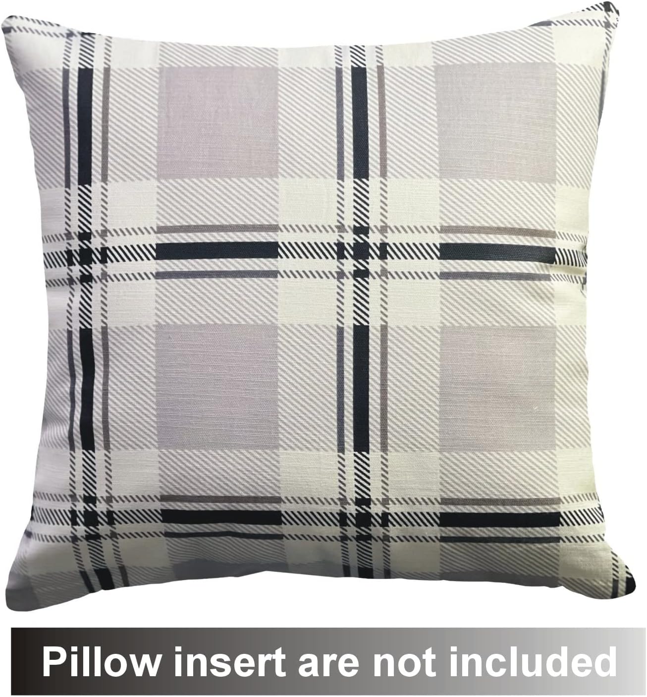 Cushion Cover Pack of 4 Natural Check Cushion 100% Cotton