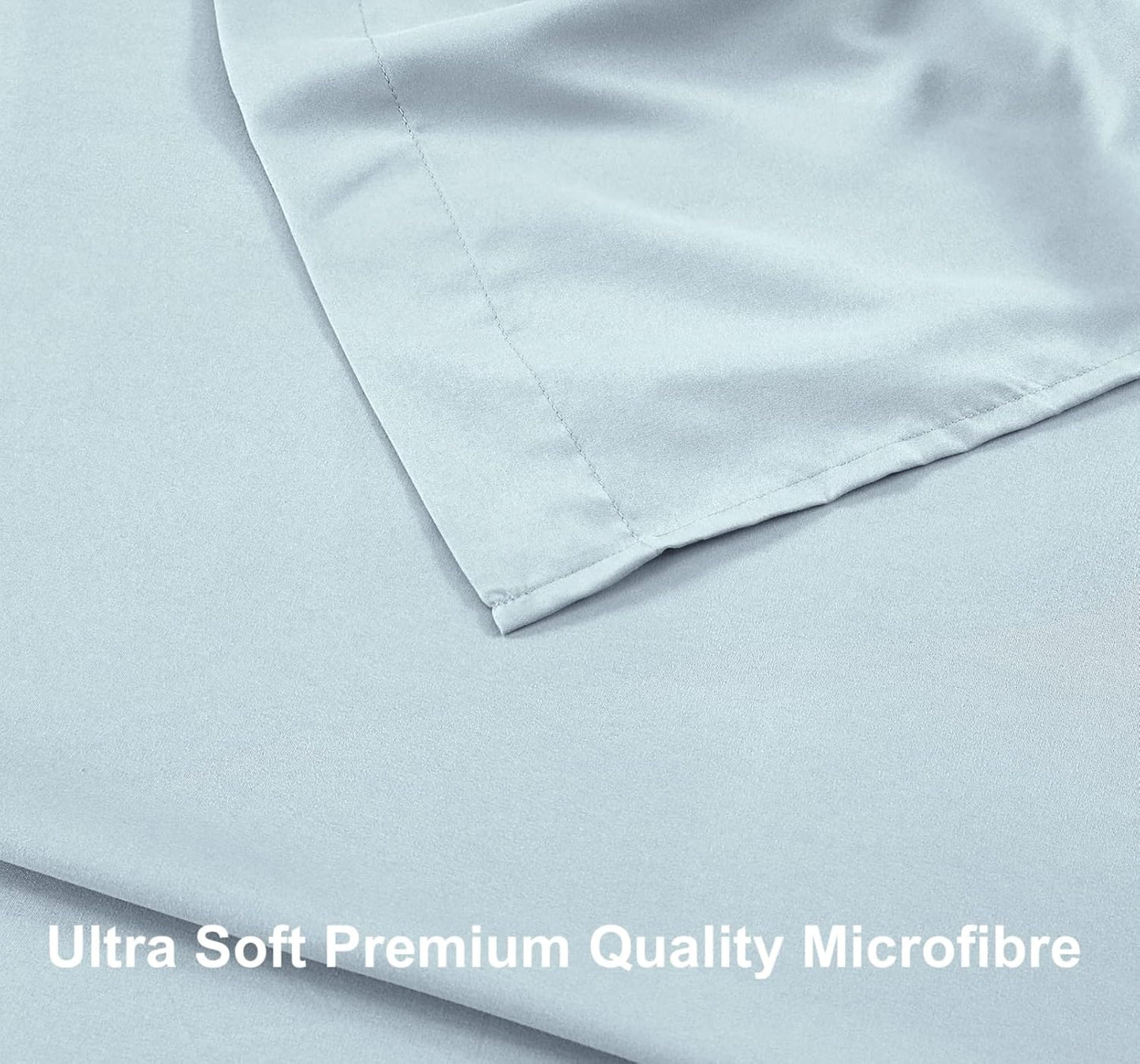 Brushed Microfiber Housewife Pillowcases 2 Pack Spa Blue