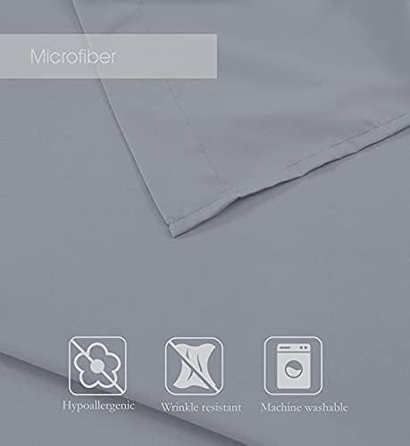 Brushed Microfiber Housewife Pillowcases 2 Pack Gray