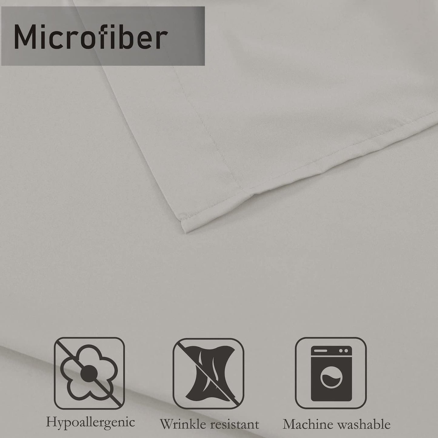 Brushed Microfiber Housewife Pillowcases 2 Pack Linen