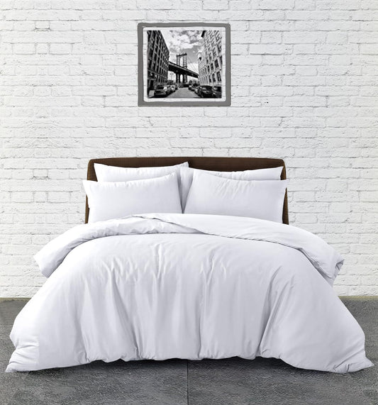 Plain Duvet Cover Set Soft Microfiber - 3Pcs
