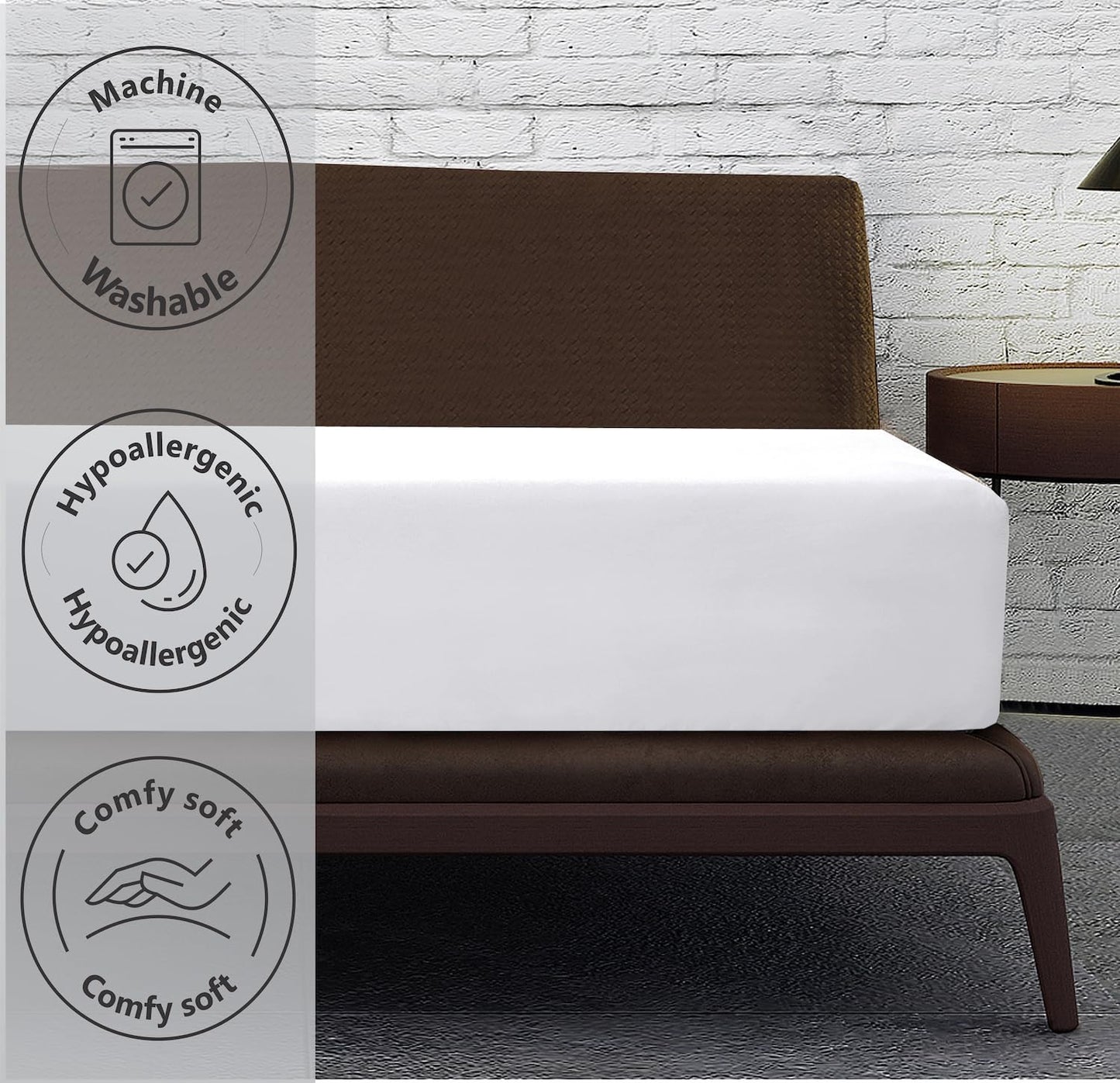 Fitted Sheet Deep fit 12''/30cm Microfiber Easy Care - Ultra Soft Brushed Wrinkle and Fade Resistance