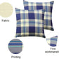 Cushion Cover Pack of 4 Blue Check Cushion 100% Cotton