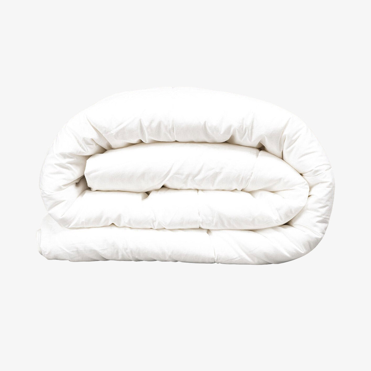 Plush white comforter