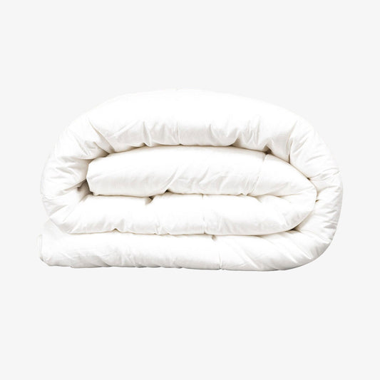 Plush white comforter