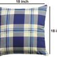 Cushion Cover Pack of 4 Blue Check Cushion 100% Cotton