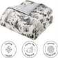 Coverless Printed Aurora Black Velvet Reversible Comforter Set - 3-Pieces , 10.5 Tog