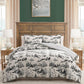 Coverless Printed Aurora Black Velvet Reversible Comforter Set - 3-Pieces , 10.5 Tog