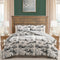 Coverless Printed Aurora Black Velvet Reversible Comforter Set - 3-Pieces , 10.5 Tog