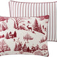 Coverless Printed Aurora Red Velvet Reversible Comforter Set - 3-Pieces , 10.5 Tog