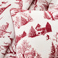 Coverless Printed Aurora Red Velvet Reversible Comforter Set - 3-Pieces , 10.5 Tog