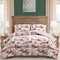 Coverless Printed Aurora Red Velvet Reversible Comforter Set - 3-Pieces , 10.5 Tog