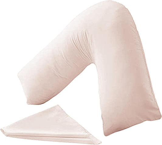 V Shaped Pillowcase Maternity Neck Support Blush