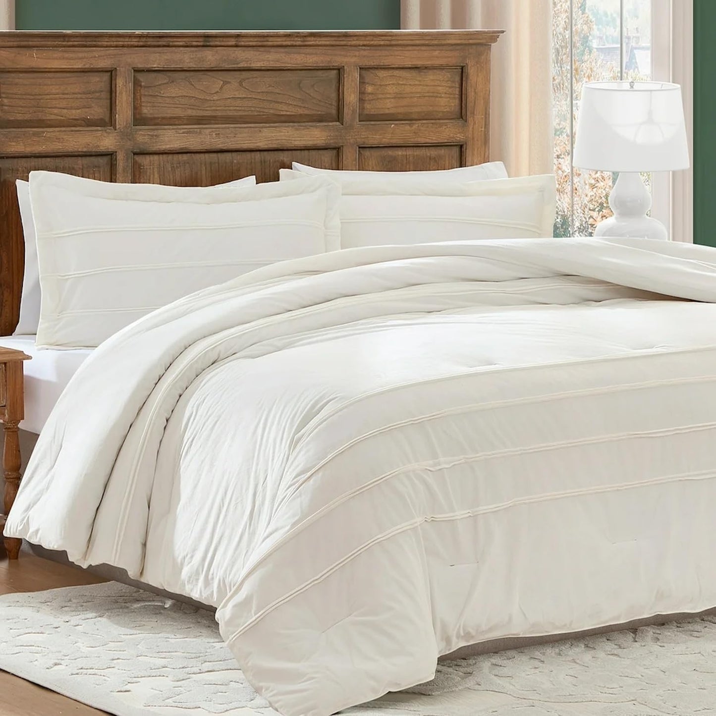 Coverless Rosealinn White Velvet Design - 3-Pieces ,10.5 Tog