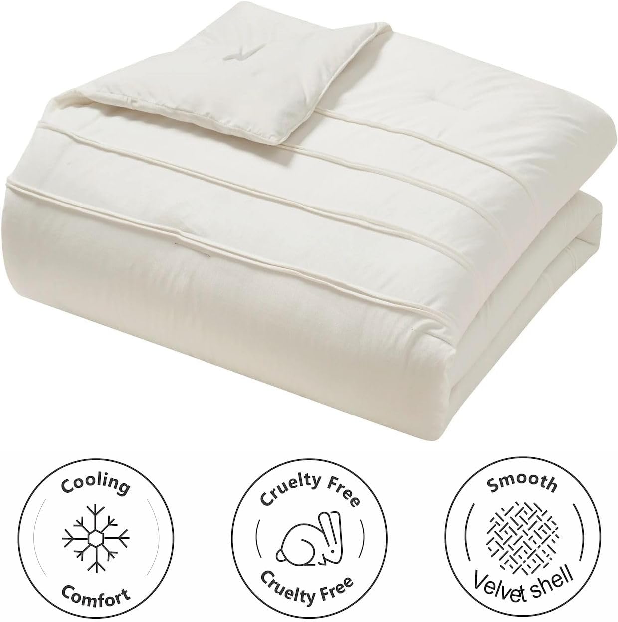 Coverless Rosealinn White Velvet Design - 3-Pieces ,10.5 Tog