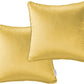 Velvet Cushion Covers 45x45 cm Pack of 2  Ocher