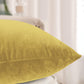 Velvet Cushion Covers 45x45 cm Pack of 2  Ocher