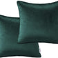 Velvet Cushion Covers 45x45 cm Pack of 2 Bottle Green