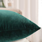 Velvet Cushion Covers 45x45 cm Pack of 2 Bottle Green