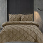Pintuck Duvet Cover Set Pinch Pleat Soft Microfiber Quilt Cover - 3Pcs