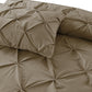 Pintuck Duvet Cover Set Pinch Pleat Soft Microfiber Quilt Cover - 3Pcs