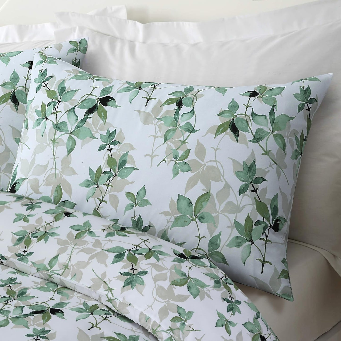 Premium Microfiber Printed Duvet Cover Sets Water Leaves