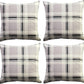Cushion Cover Pack of 4 Natural Check Cushion 100% Cotton