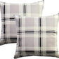 Cushion Cover Pack of 4 Natural Check Cushion 100% Cotton