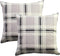 Cushion Cover Pack of 4 Natural Check Cushion 100% Cotton