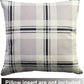 Cushion Cover Pack of 4 Natural Check Cushion 100% Cotton