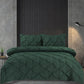 Pintuck Duvet Cover Set Pinch Pleat Soft Microfiber Quilt Cover - 3Pcs