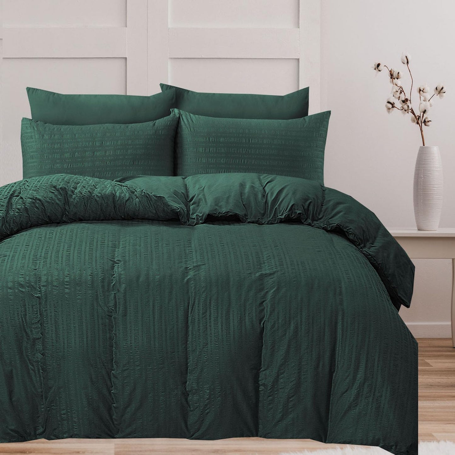 Seersucker Duvet Cover Set 3 Pcs