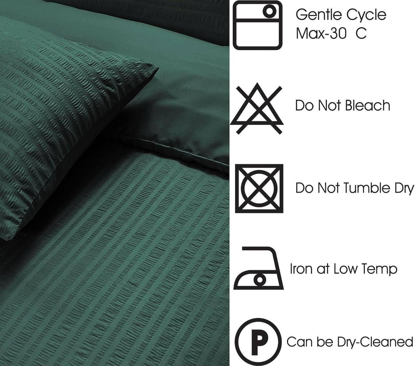 Seersucker Duvet Cover Set 3 Pcs