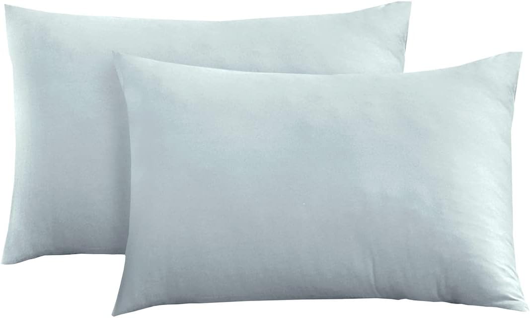 Brushed Microfiber Housewife Pillowcases 2 Pack Spa Blue