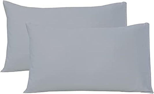 Brushed Microfiber Housewife Pillowcases 2 Pack Gray