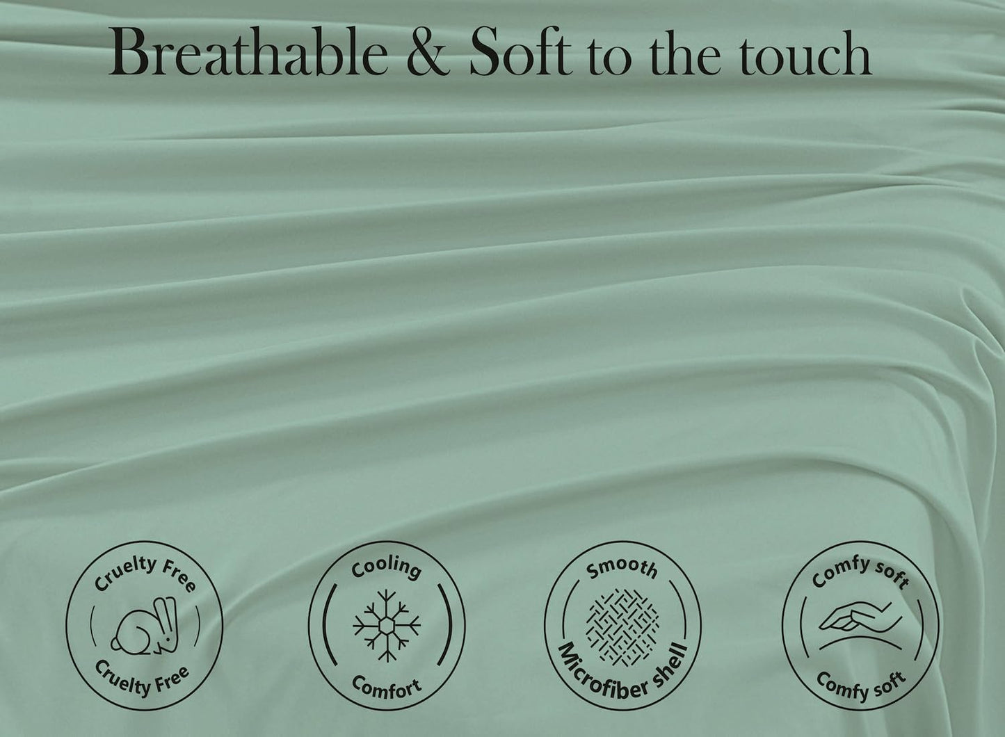 Plain Duvet Cover Set Soft Microfiber - 3Pcs