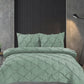 Pintuck Duvet Cover Set Pinch Pleat Soft Microfiber Quilt Cover - 3Pcs