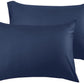 Brushed Microfiber Housewife Pillowcases 2 Pack Navy