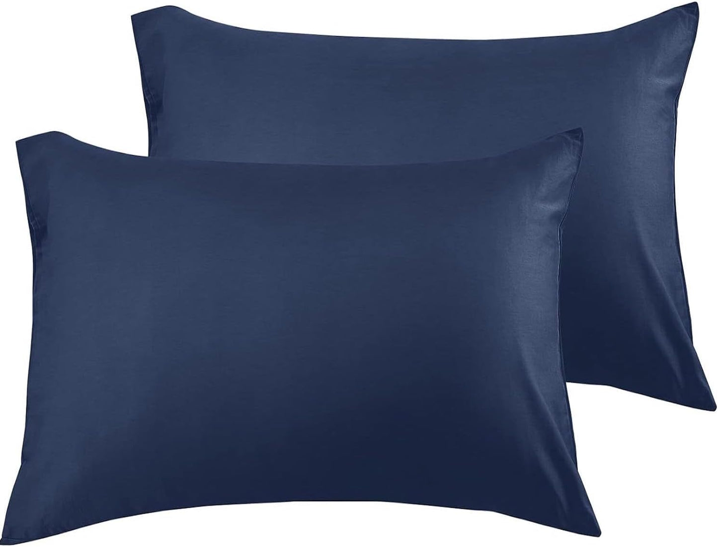 Brushed Microfiber Housewife Pillowcases 2 Pack Navy