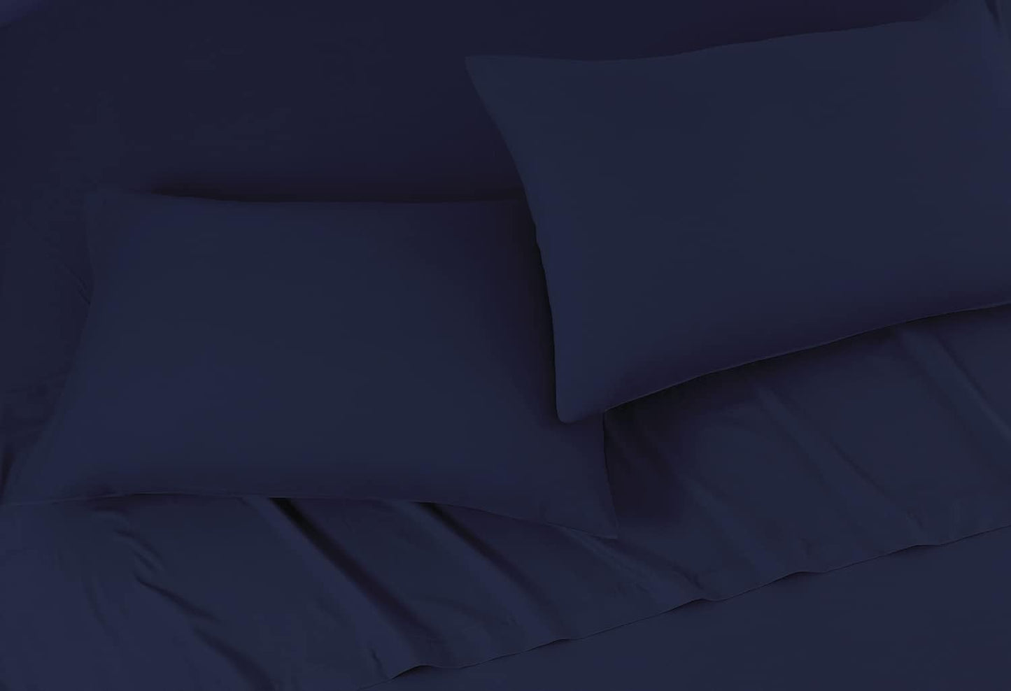 Brushed Microfiber Housewife Pillowcases 2 Pack Navy