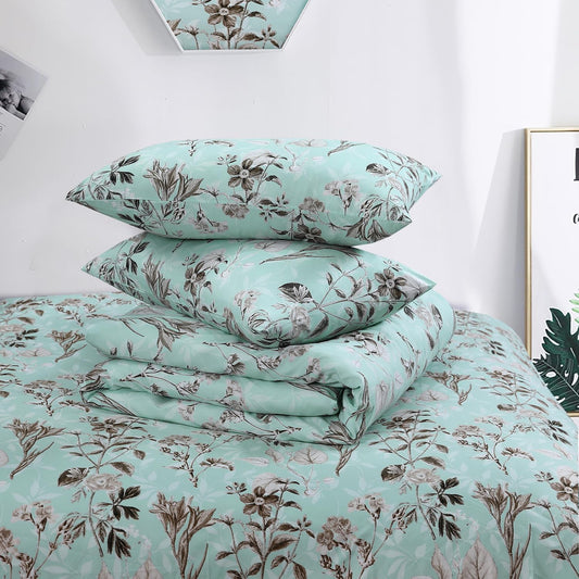 Premium Microfiber Printed Duvet Cover Sets Vintage Floral