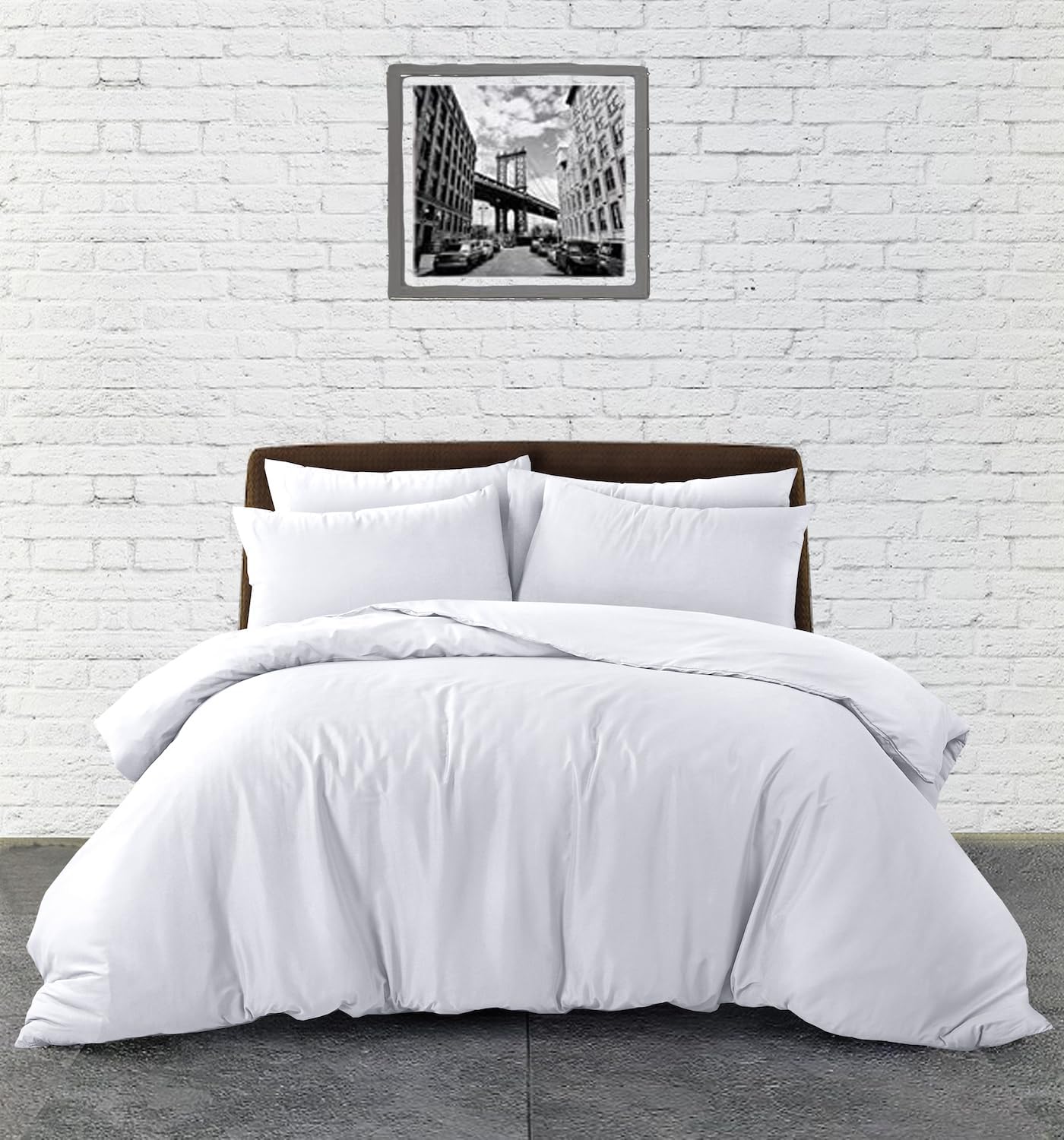 Plain Duvet Cover Set Soft Microfiber - 3Pcs