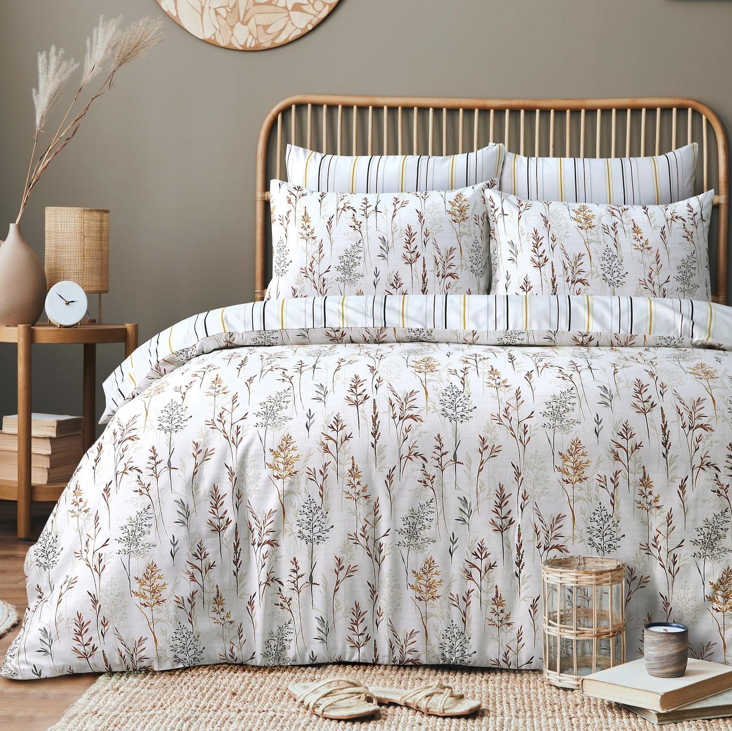 Duvet Cover Sets - Microfiber Printed Reversible Duvet Cover Sets